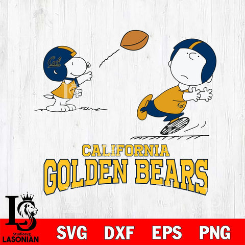 California Golden Bears Peanuts play football SVG DXF EPS PNG FILE,Snoopy File Cut, NCAA Digital Download,Instant Download,Christmas Silhouette