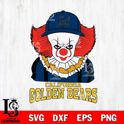 California Golden Bears Pennywise Horror Sport 10 Svg Eps Dxf Png File, Digital Download
