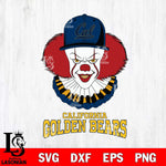 California Golden Bears Pennywise Horror Sport 4 Svg Eps Dxf Png File, Digital Download