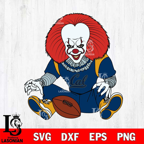 California Golden Bears Pennywise Horror Sport 6 Svg Eps Dxf Png File, Digital Download