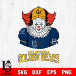 California Golden Bears Pennywise Horror Sport 7 Svg Eps Dxf Png File, Digital Download