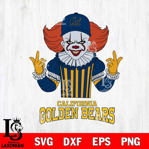 California Golden Bears Pennywise Horror Sport 8 Svg Eps Dxf Png File, Digital Download