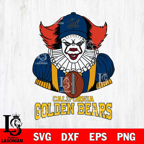 California Golden Bears Pennywise Horror Sport 9 Svg Eps Dxf Png File, Digital Download