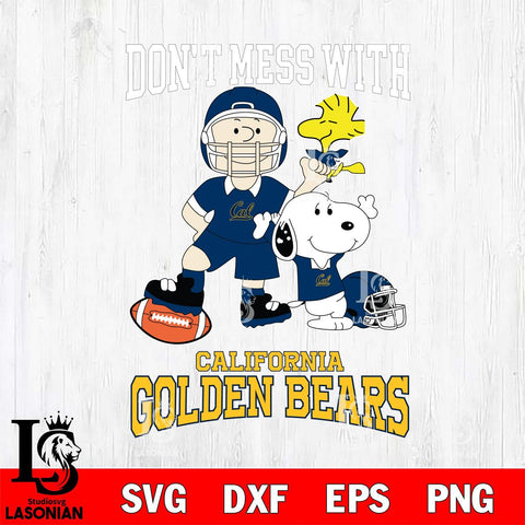 California Golden Bears Snoopy Dont mess with SVG DXF EPS PNG FILE,Snoopy File Cut, NCAA Digital Download,Instant Download,Christmas Silhouette