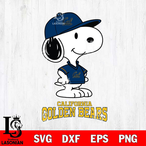 California Golden Bears Snoopy Football sport SVG DXF EPS PNG FILE,Snoopy File Cut, NCAA Digital Download,Instant Download,Christmas Silhouette