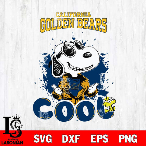 California Golden Bears Snoopy Sport 7 Svg Eps Dxf Png File, Digital Download