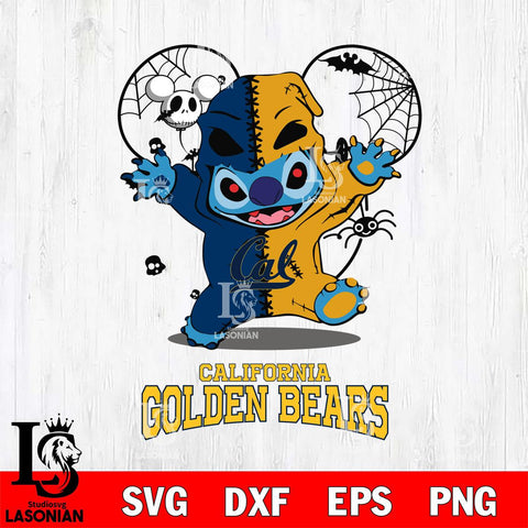 California Golden Bears Stitch Horror Halloween 2 Svg Eps Dxf Png File, Digital Download, Instant Download