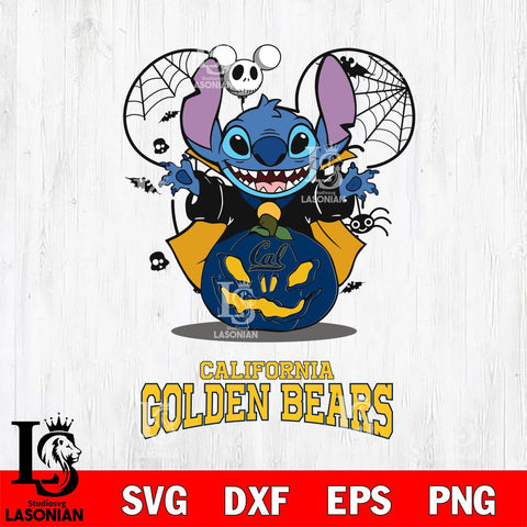 California Golden Bears Stitch Horror Halloween Svg Eps Dxf Png File, Digital Download, Instant Download