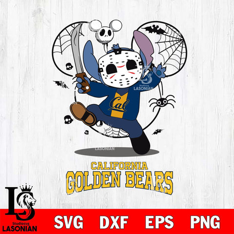 California Golden Bears Stitch jason voorhees Halloween Svg Eps Dxf Png File, Digital Download, Instant Download