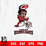 Carolina Hurricanes Beauty Black Fan Girl Football, Svg Eps Dxf Png File, Digital Download