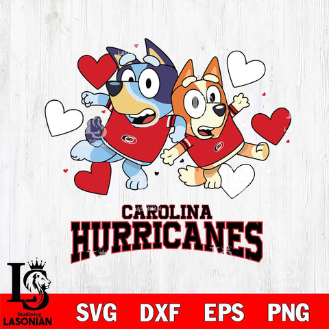 Carolina Hurricanes Bluey & Bingo 10 Svg Eps Dxf Png File, NHL svg, Digital Download, Instant Download