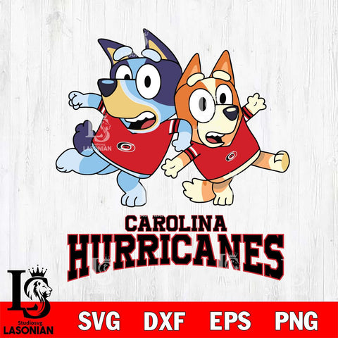 Carolina Hurricanes Bluey & Bingo 13 Svg Eps Dxf Png File, NHL svg, Digital Download, Instant Download
