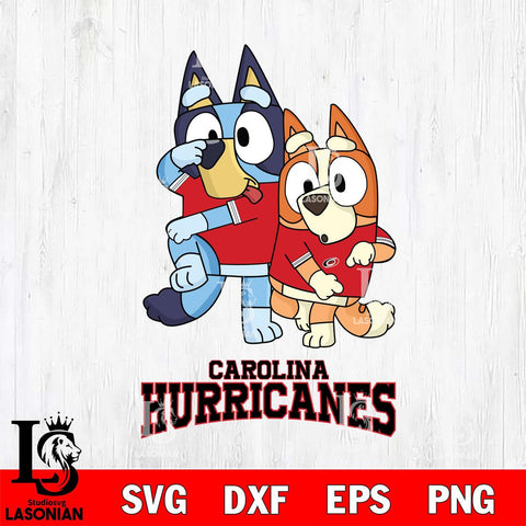 Carolina Hurricanes Bluey & Bingo 18 Svg Eps Dxf Png File, NHL svg, Digital Download, Instant Download