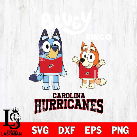 Carolina Hurricanes Bluey & Bingo 4 Svg Eps Dxf Png File, NHL svg, Digital Download, Instant Download