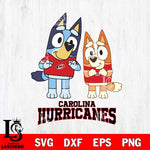 Carolina Hurricanes Bluey & Bingo 6 Svg Eps Dxf Png File, NHL svg, Digital Download, Instant Download
