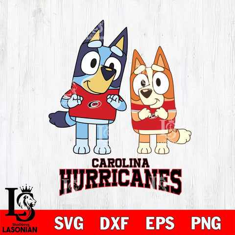 Carolina Hurricanes Bluey & Bingo 6 Svg Eps Dxf Png File, NHL svg, Digital Download, Instant Download