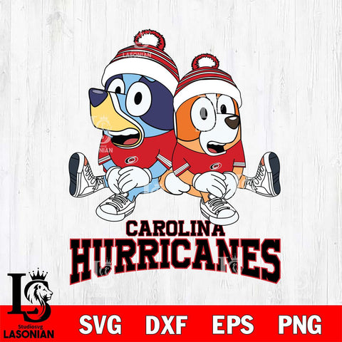 Carolina Hurricanes Bluey & Bingo 8 Svg Eps Dxf Png File, NHL svg, Digital Download, Instant Download