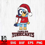 Carolina Hurricanes Bluey Christmas Svg Eps Dxf Png File, Digital Download