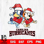 Carolina Hurricanes Bluey Christmas Holiday Svg Eps Dxf Png File, Digital Download