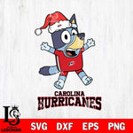 Carolina Hurricanes Bluey Happy Christmas Svg Eps Dxf Png File, Digital Download