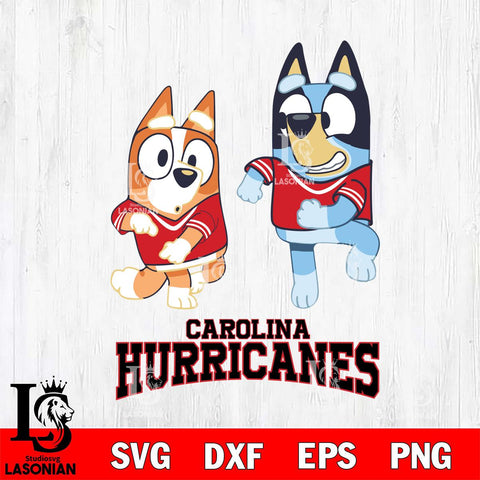 Carolina Hurricanes Bluey with Chilli Dance Svg Eps Dxf Png File, Digital Download, Instant Download