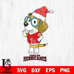 Carolina Hurricanes Christmas Bluey Honey Sport Svg, Christmas Svg , NHL svg , Digital Download, dxf eps png pdf file