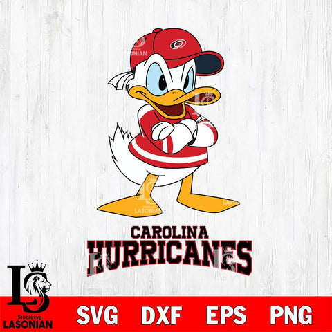 Carolina Hurricanes Donald Duck NHL Hockey SVG DXF EPS PNG FILE,NHL File Cut,Disney Digital Download,Instant Download, Silhouette