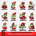 Carolina Hurricanes Grinch Christmas NHL Bundle 12 Cut Files, Cricut,Christmas Svg Dxf Eps Png file , Digital Download