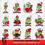 Carolina Hurricanes Grinch NHL Bundle 12 SVG Eps Dxf Png File, Digital Download, Instant Download
