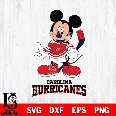 Carolina Hurricanes Mickey NHL Hockey SVG DXF EPS PNG FILE,NHL File Cut,Disney Digital Download,Instant Download, Silhouette