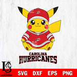 Carolina Hurricanes Pikachu NHL Hockey SVG DXF EPS PNG FILE,NHL File Cut,Disney Digital Download,Instant Download, Silhouette