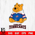 Carolina Hurricanes Winnie The Pooh NHL Hockey SVG DXF EPS PNG FILE,NHL File Cut,Disney Digital Download,Instant Download, Silhouette