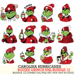 Carolina Hurricanes  Boujee Grinch NHL Bundle 12 SVG Eps Dxf Png File, Digital Download, Instant Download