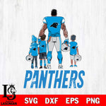 Carolina Panthers 4 Father and son Rugby SVG DXF EPS PNG FILE,NFL SVG, Father day Digital Download,Instant Download, Silhouette