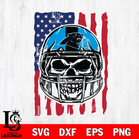Carolina Panthers American Skull Helmet Svg Eps Dxf Png File, Digital Download, Instant Download