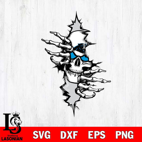 Carolina Panthers Badass Skull SVG