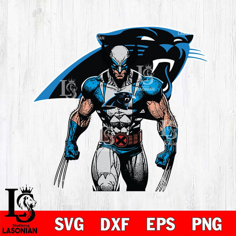 Carolina Panthers Badass Wolverine Svg Eps Dxf Png File, Digital Download, Instant Download