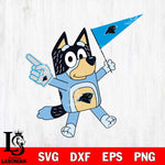 Carolina Panthers Bandit Bluey Flag Svg Eps Dxf Png File,NFL Cut Svg Files,Digital File,Sublimation