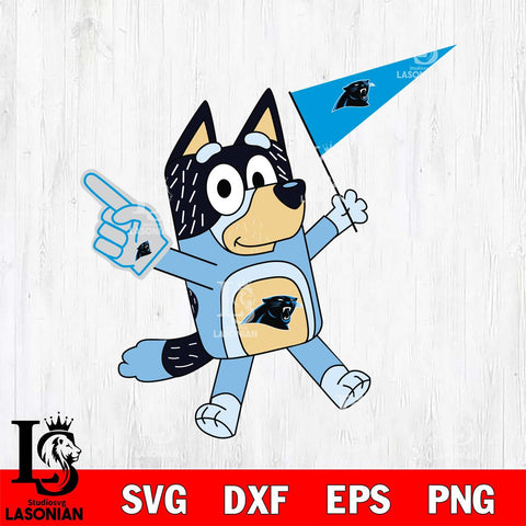 Carolina Panthers Bandit Bluey Flag Svg Eps Dxf Png File,NFL Cut Svg Files,Digital File,Sublimation