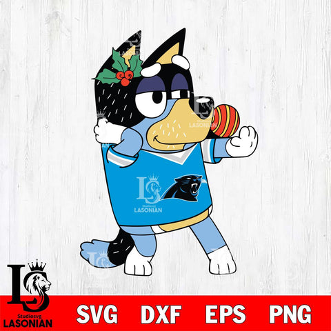 Carolina Panthers Bandit Heeler Christmas Svg Eps Dxf Png File, Digital Download, Instant Download