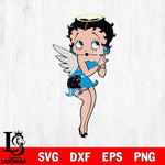 Carolina Panthers Betty Boop Angel Svg Eps Dxf Png File, Digital Download, Instant Download