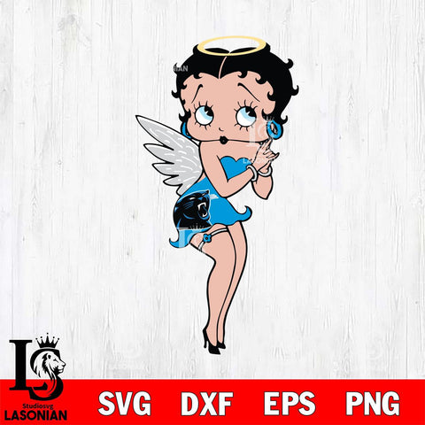 Carolina Panthers Betty Boop Angel Svg Eps Dxf Png File, Digital Download, Instant Download