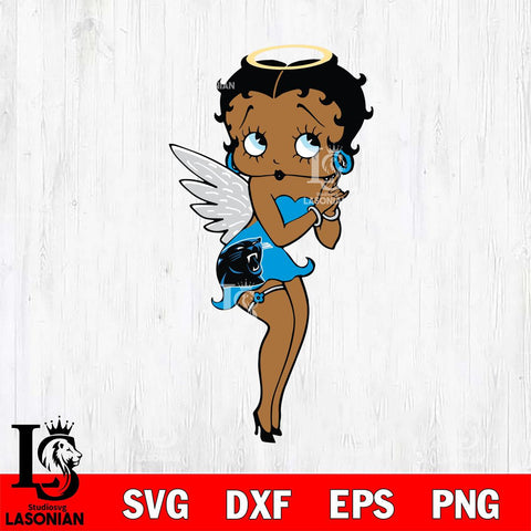 Carolina Panthers Betty Boop Angel SVG Svg Eps Dxf Png File, Digital Download, Instant Download