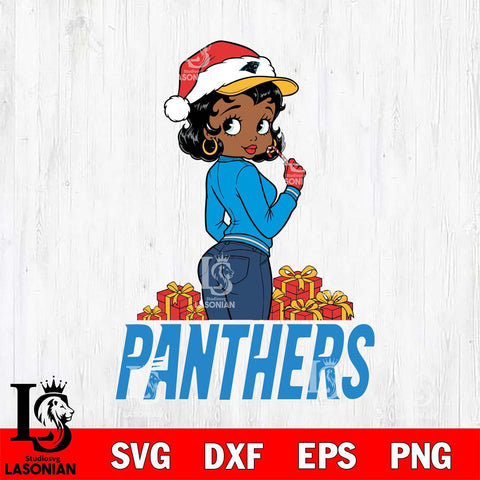Carolina Panthers Betty Boop Back File Cut, NFL SVG DXF EPS PNG PDF File, Digital Download , Criucut , Silhouette