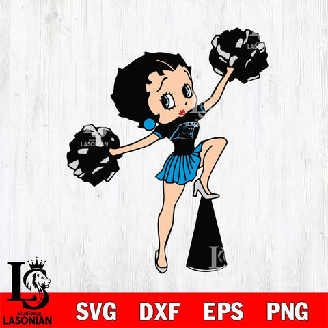 Carolina Panthers Betty Boop Cheer Leader Svg Eps Dxf Png File, Digital Download, Instant Download