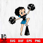 Carolina Panthers Betty Boop Cheer Leader Svg Eps Dxf Png File, Digital Download, Instant Download