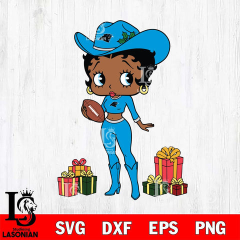 Carolina Panthers Betty Boop Cowboy Football File Cut, NFL SVG DXF EPS PNG PDF File, Digital Download , Criucut , Silhouette