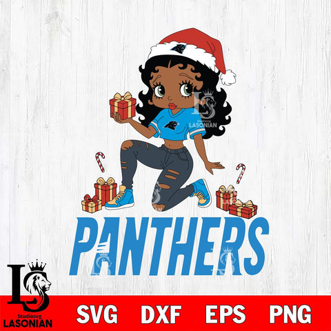 Carolina Panthers Betty Boop Gift File Cut, NFL SVG DXF EPS PNG PDF File, Digital Download , Criucut , Silhouette