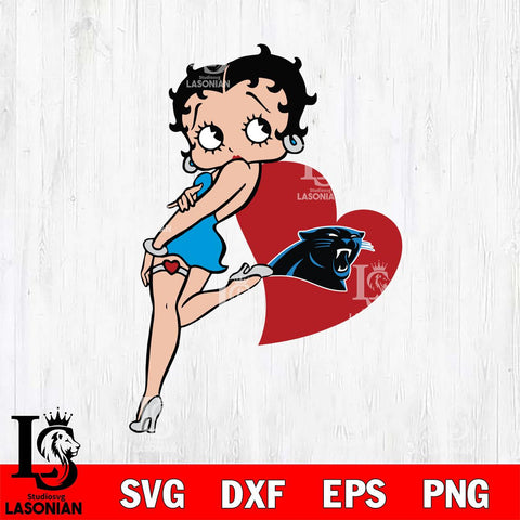 Carolina Panthers Betty Boop Girl Love Svg Eps Dxf Png File, Digital Download, Instant Download