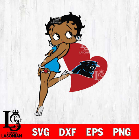Carolina Panthers Betty Boop Girl Love SVG Svg Eps Dxf Png File, Digital Download, Instant Download